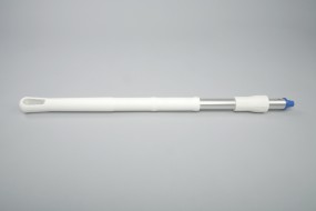 Alu-Stiel, ergonomische Form, 650 x 32 mm - weiß